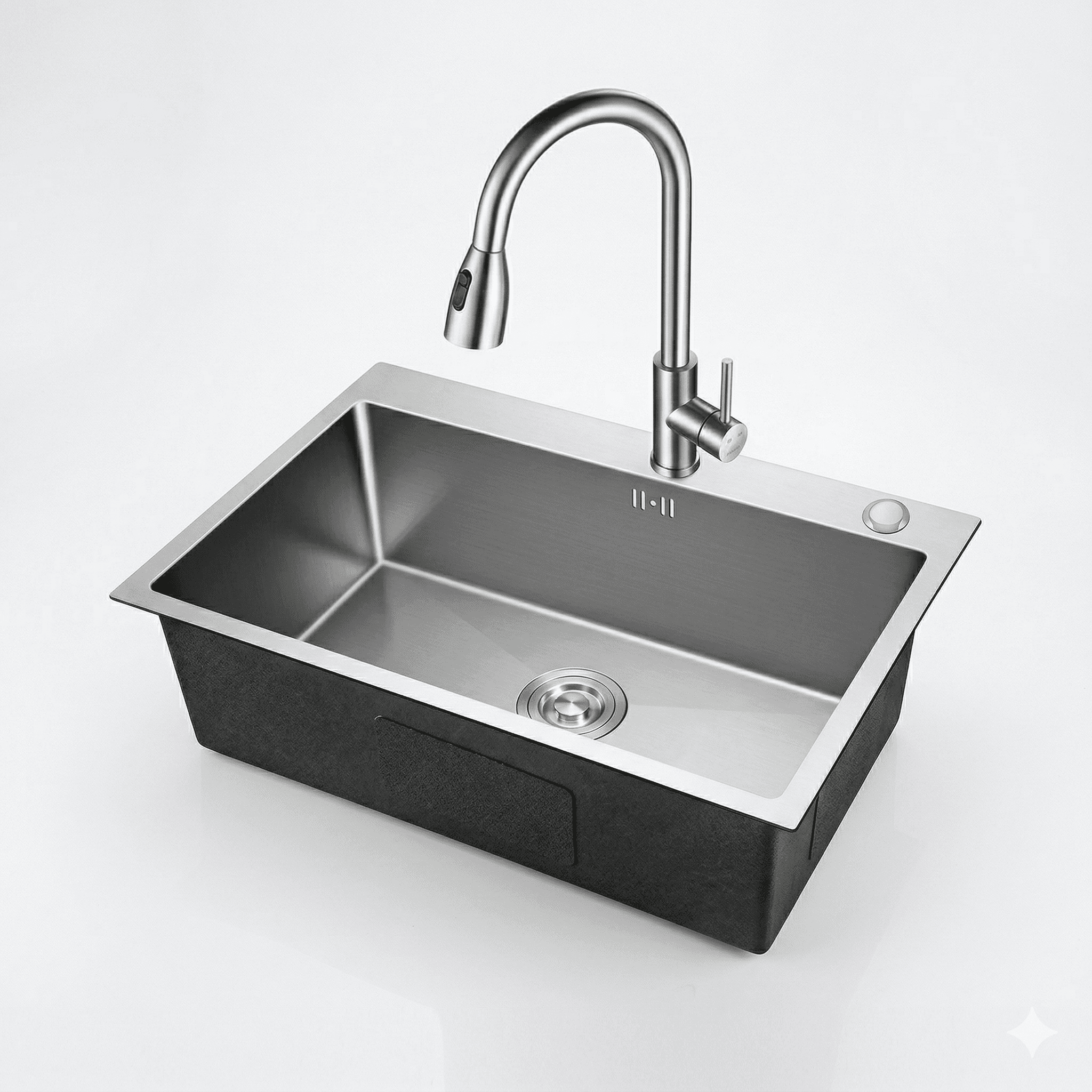 Spark Handmade Stainless Steel Single Sink Bowl - 18x24 Inches