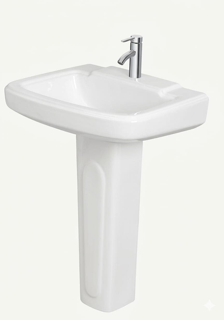 Asia14 Classic Ceramic Basin with Full Pedestal
