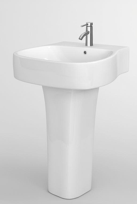 Dolphin Grand Series Wide Ceramic Pedestal Basin