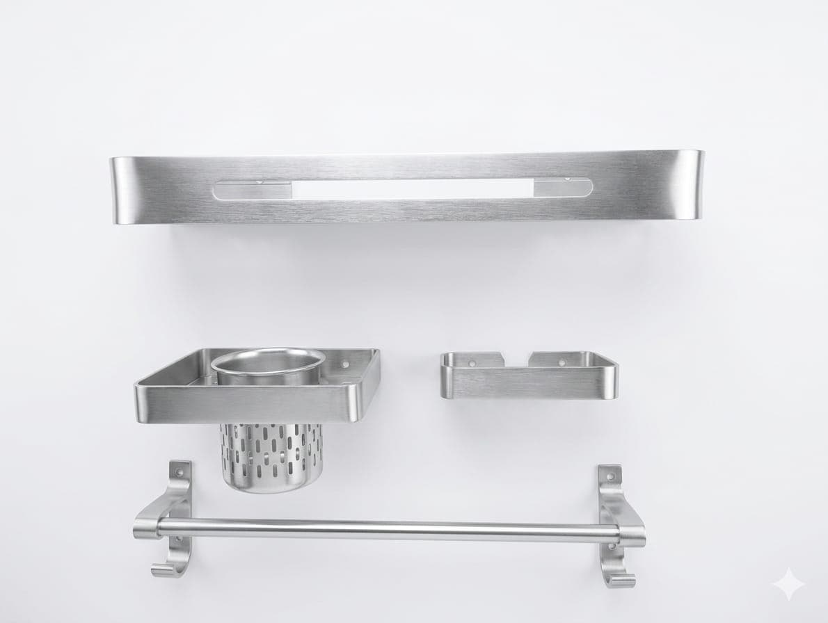 Spark 4-Piece Imported Aluminum Bathroom Accessory Set