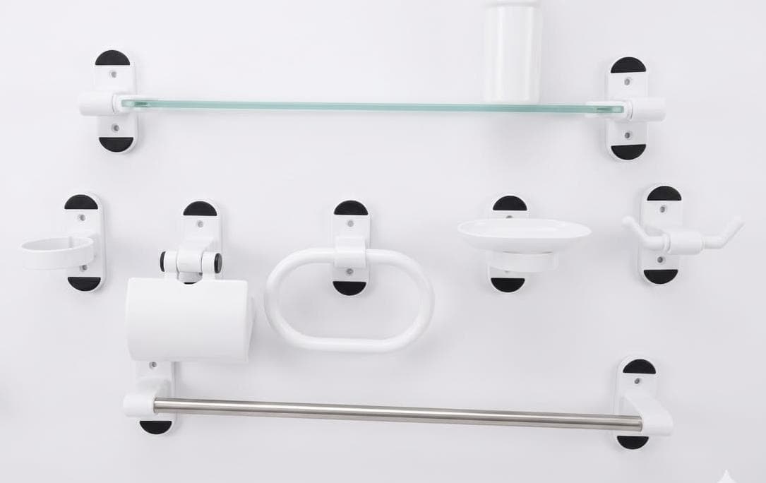 Spark 7-Piece Deluxe PVC Bathroom Organizer Set