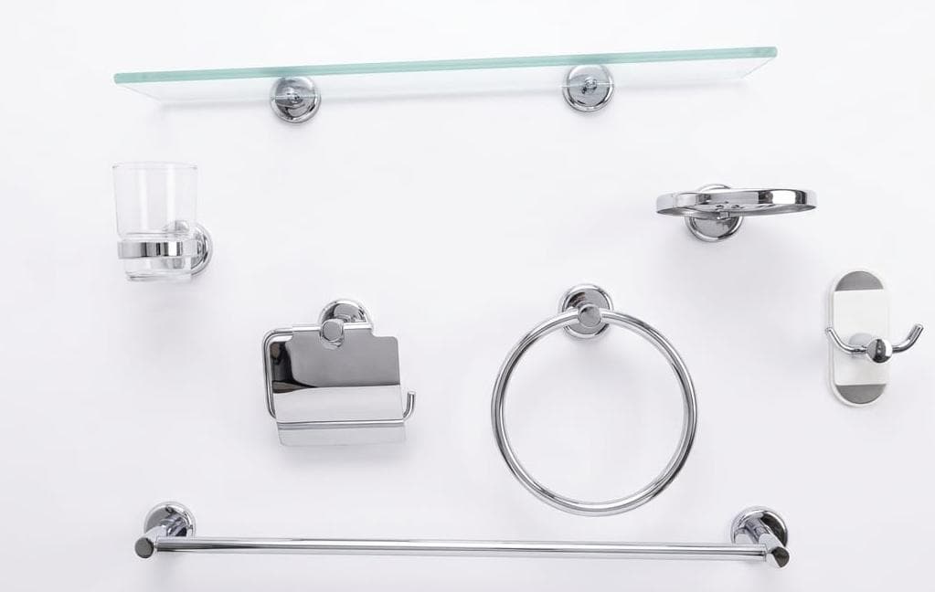 Spark Elite 7-Piece Chrome Plated Stainless Steel Bathroom Set
