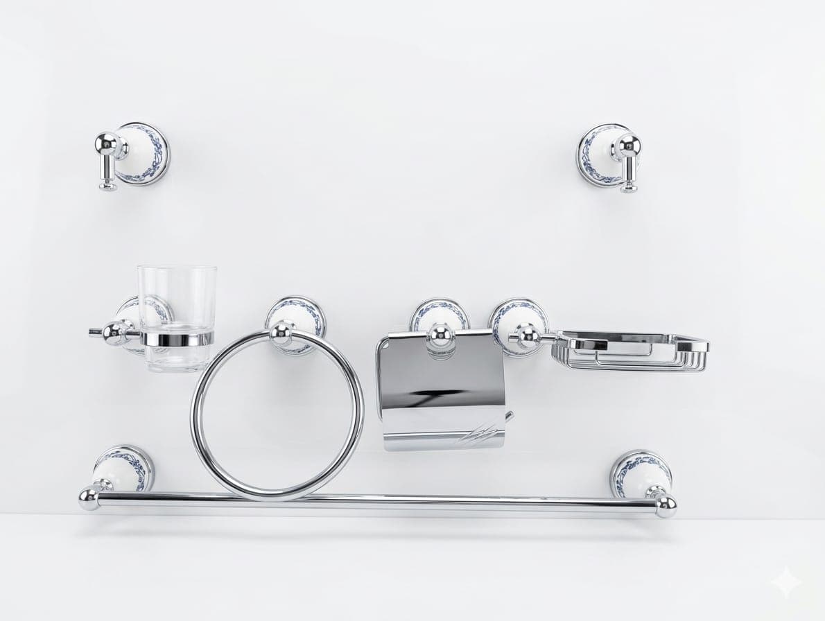 Spark Royal Marble-Infused Imported Aluminum Accessory Set