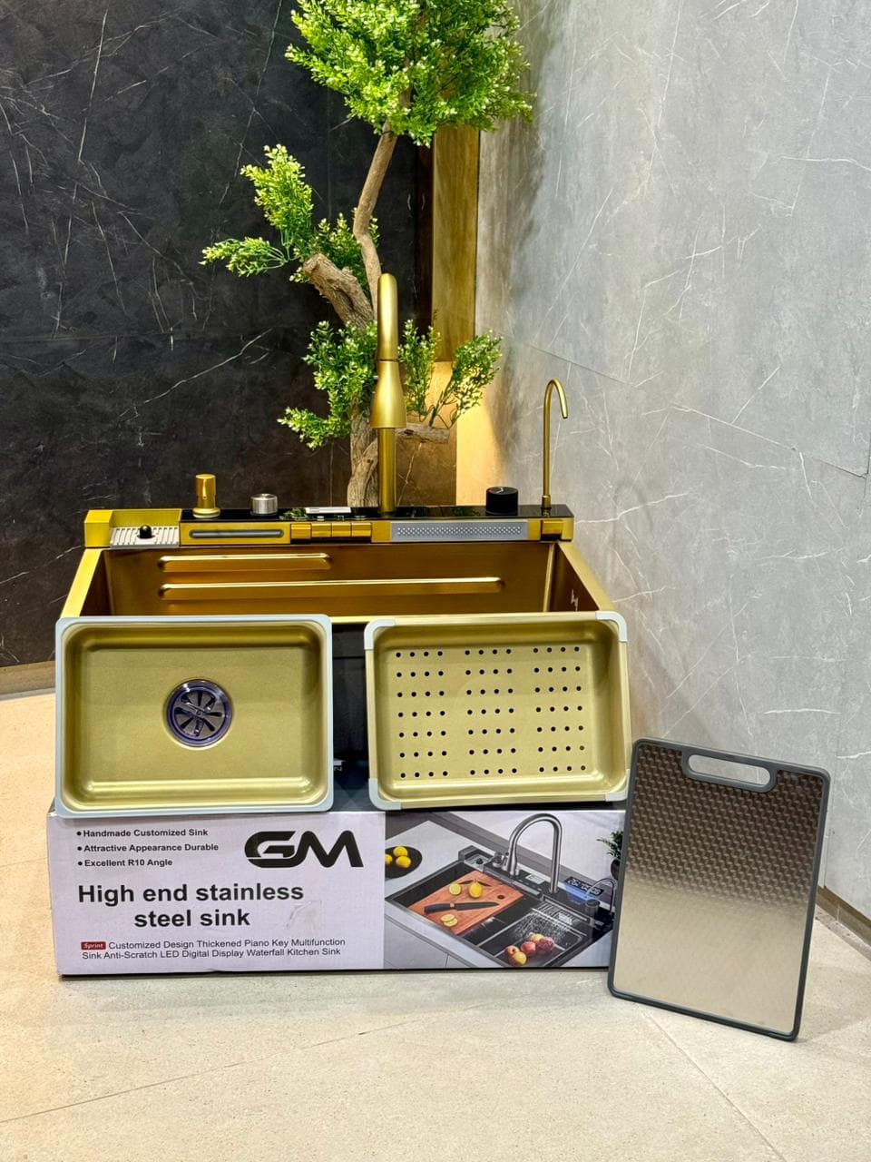 Golden Honey comb Piano Sink