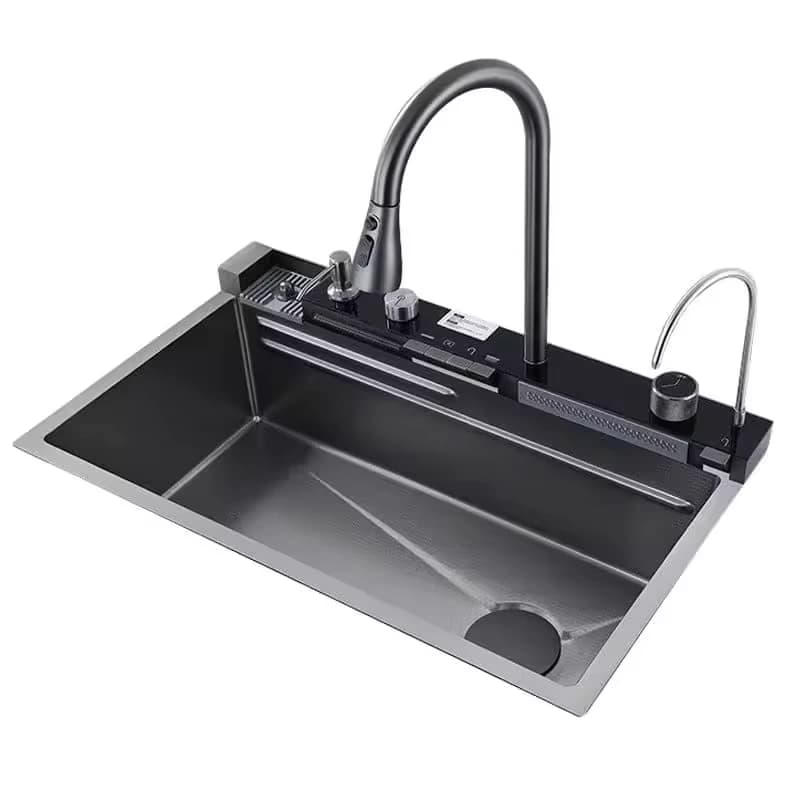 Piano sink 76×45cm with sleek modern premium finish.